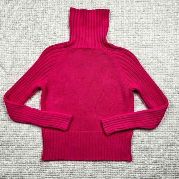 Y2K No Boundaries Pink Knit Turtleneck Sweater - Picture 5 of 6